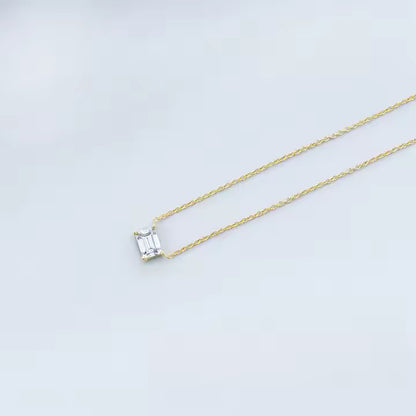 Emerald Moissanite Necklace