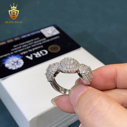 Baguette-cut moissanite ring