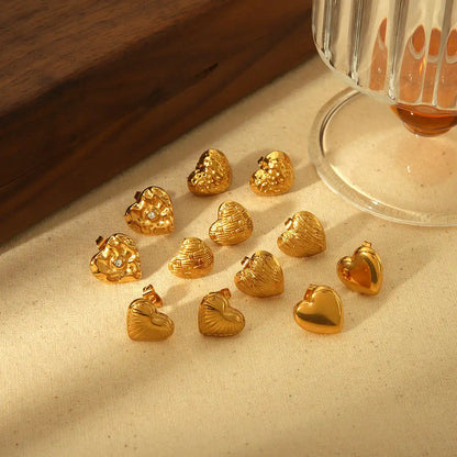 Heart Stud Earrings