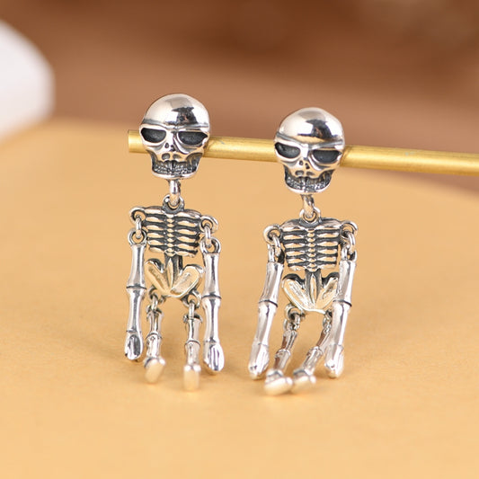 Skull Silver Earrings