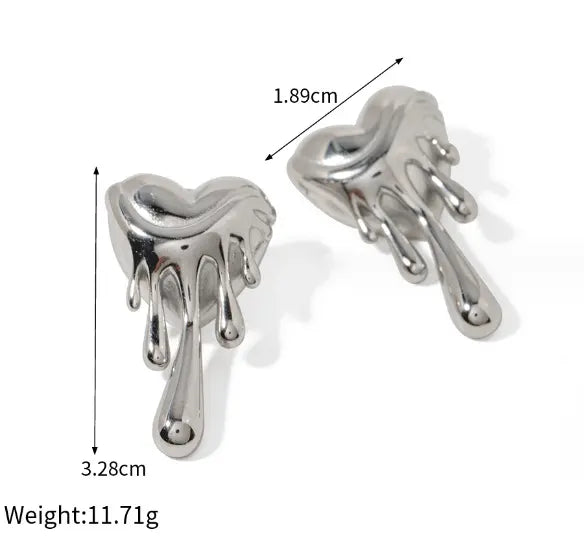 Heart Drop earrings