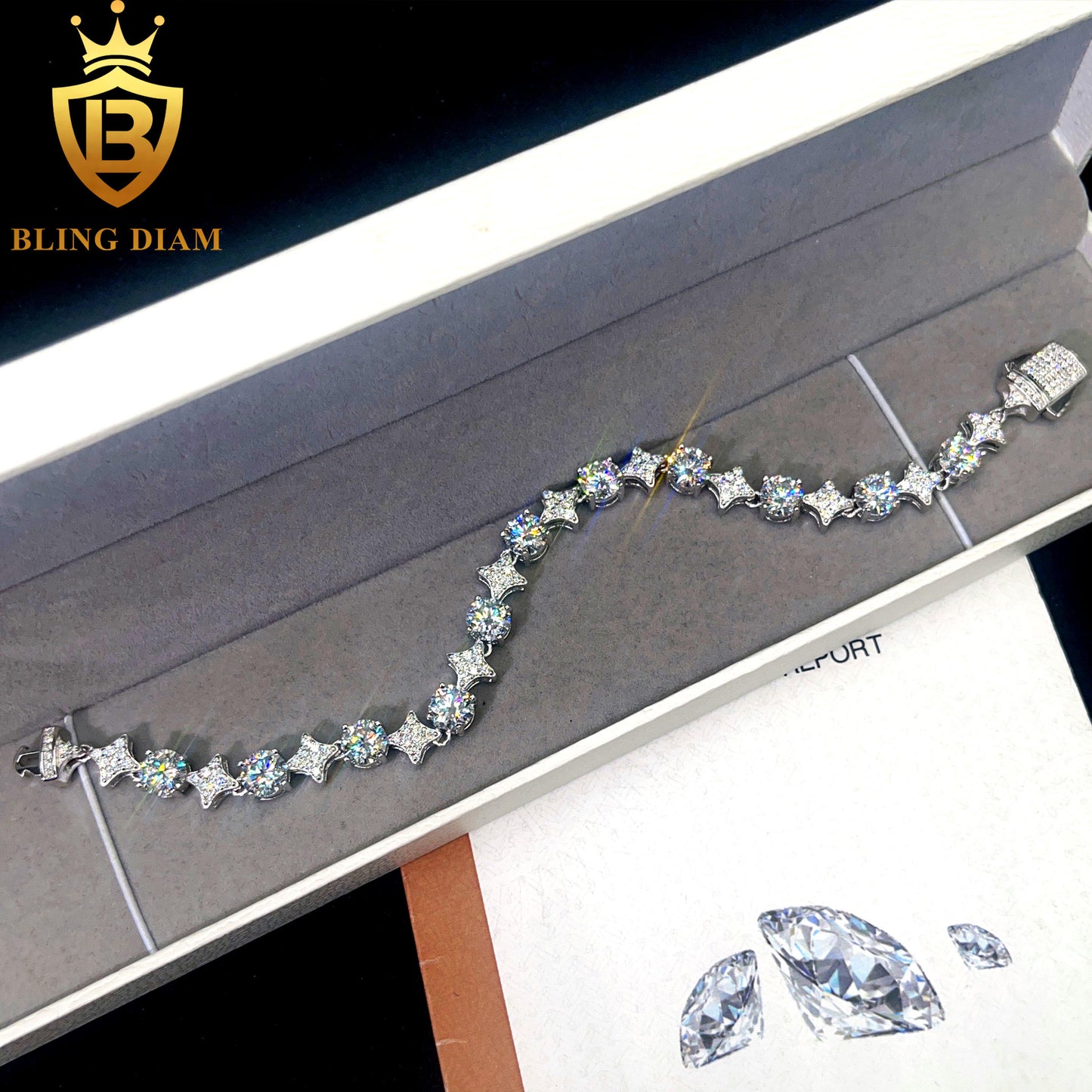 Iced Out Moissanite Tennis Bracelet