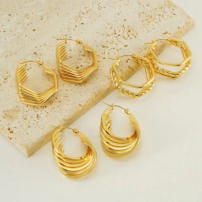 Geometric Irregular Hoop Earrings