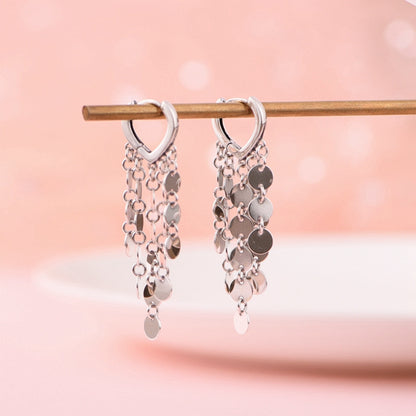 Heart Tassel Earrings