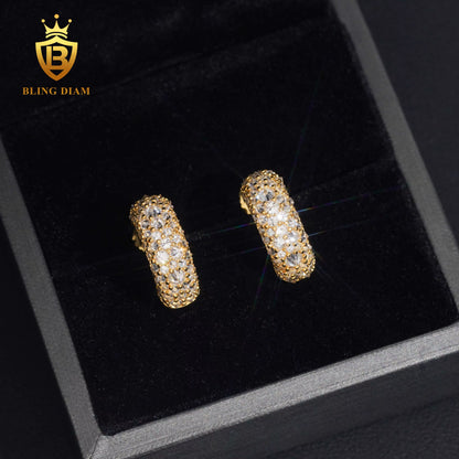 VVS Moissanite Inverted-Setting Stud Earrings