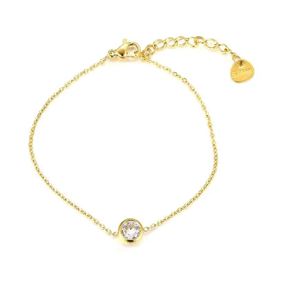 Round Zircon Pendant Bracelet