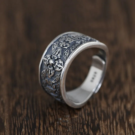 Mantra Silver Ring