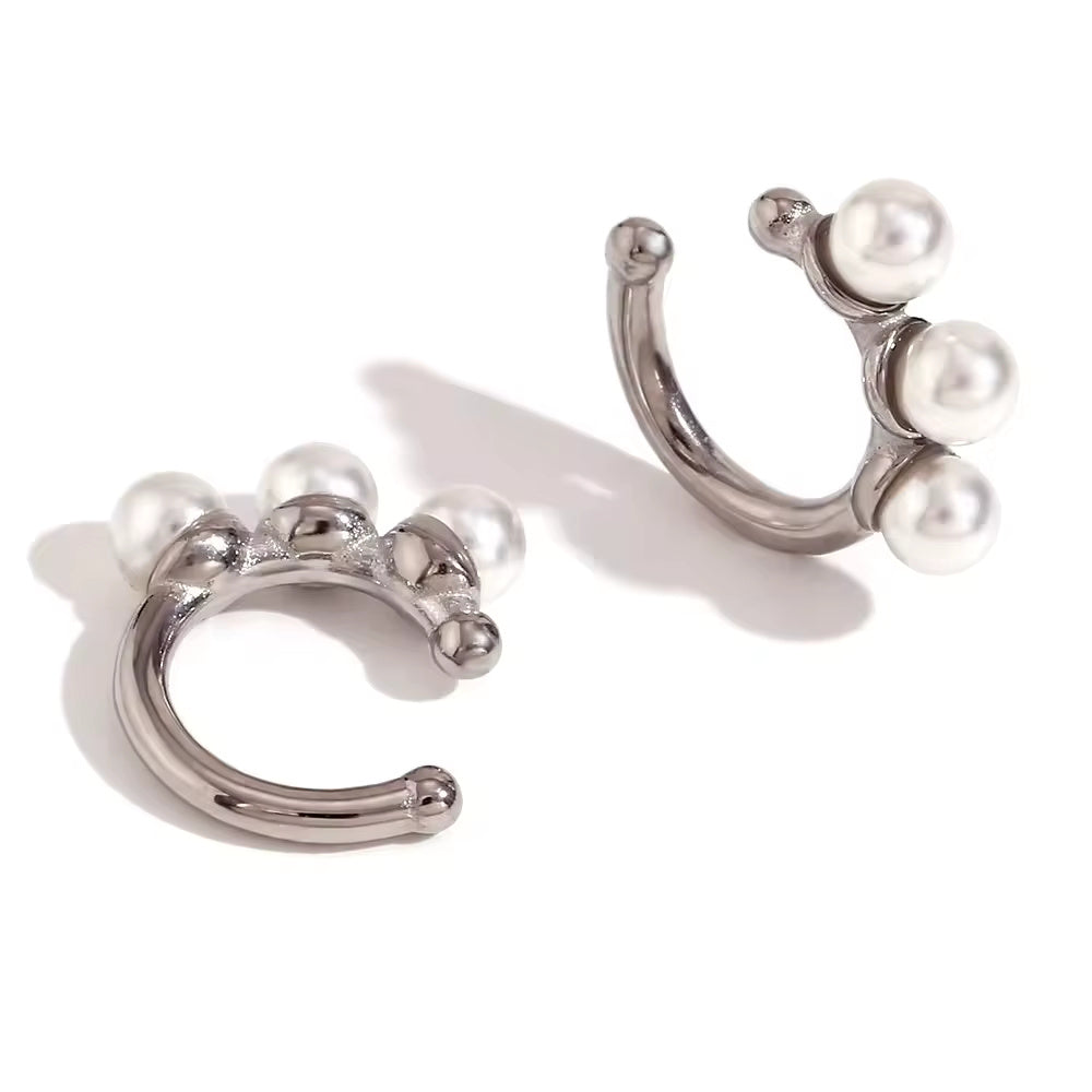 Flower Snake Clip-on Earrings