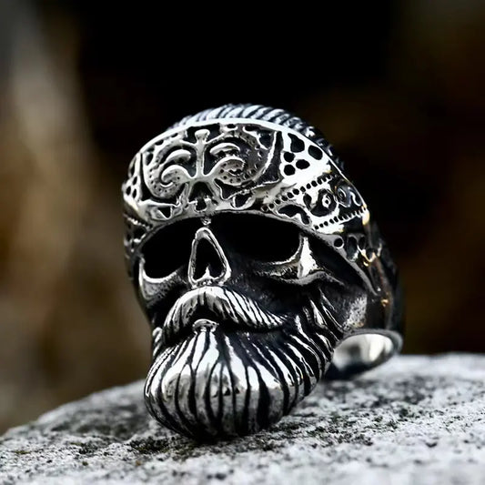 Bearded Skull Ring