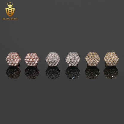 VVS Moissanite Hexagon Stud Earrings