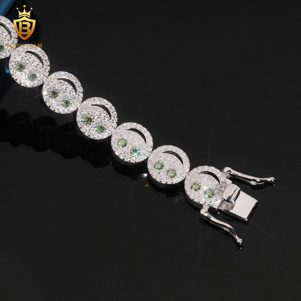 Smile Face Moissanite Bracelet