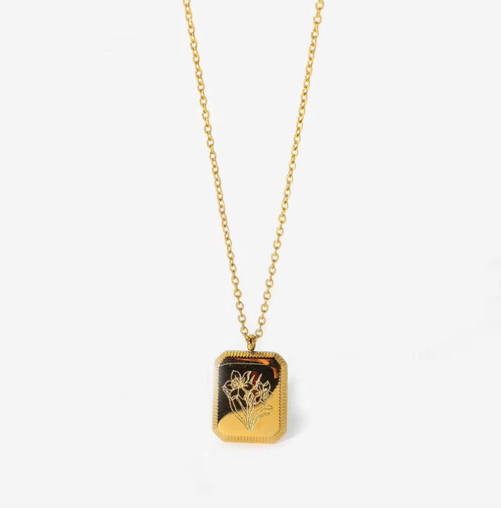 Gold Floral Pendant