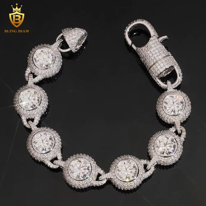 Iced Out Moissanite Bracelet