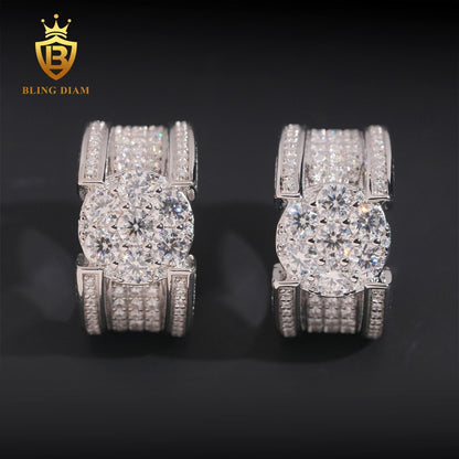 Iced Out Moissanite Ring