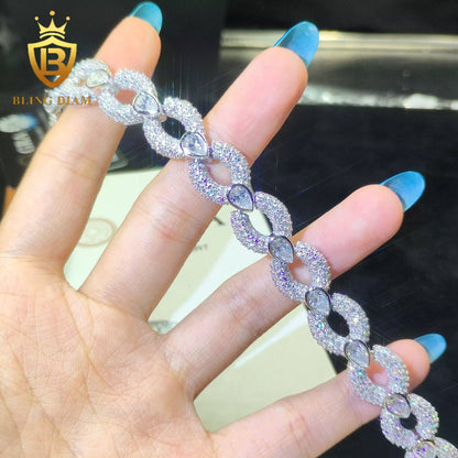 Luxury Infinity Moissanite Cuban Link Bracelet