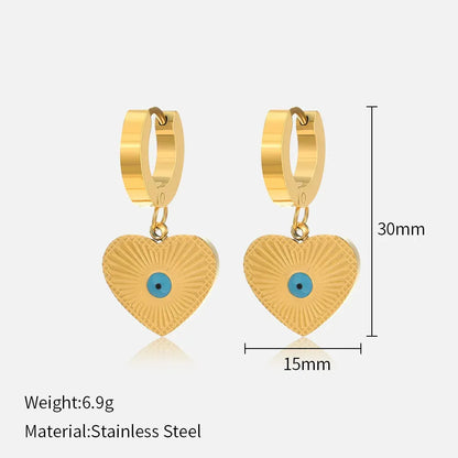 Flower Heart Star Drop Earrings