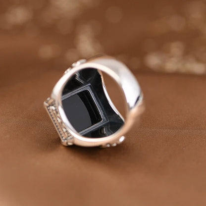 Black Agate Ring