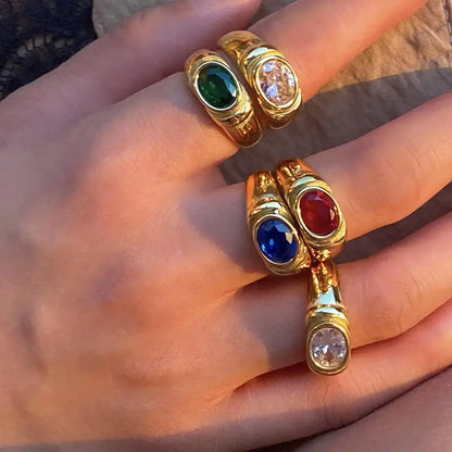 Gold-Plated CZ Ring