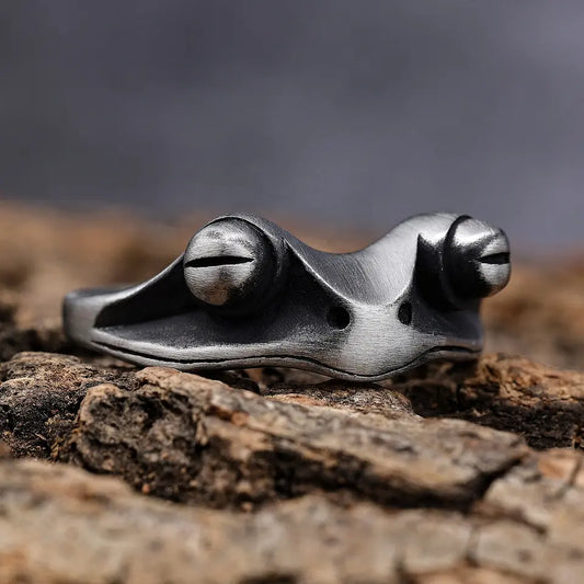 Silver Frog Ring