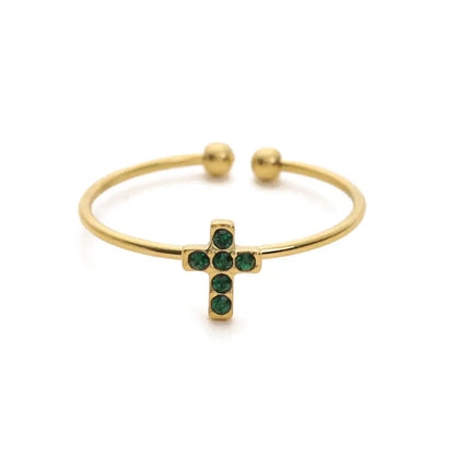 Gold Cross Ring