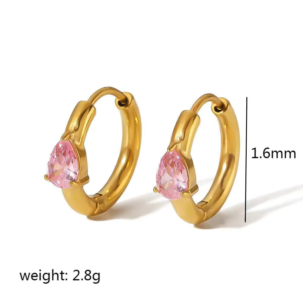 Twisted Huggie Hoop Earring