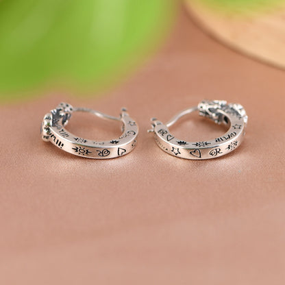 Crown Set with Zircon Earrings