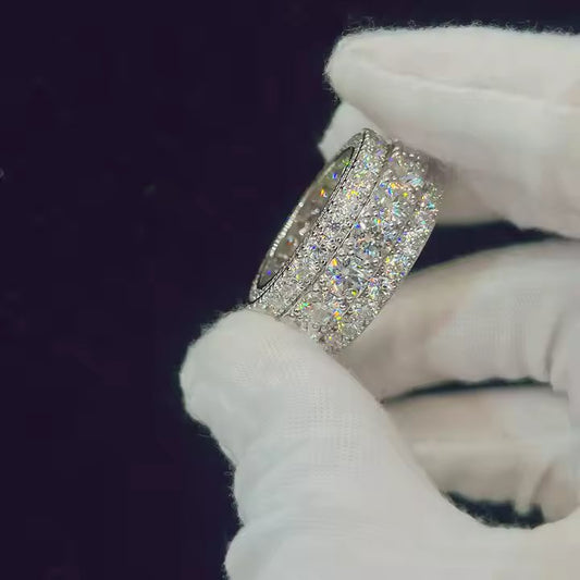 Ring - Full VVS Moissanite, Sterling Silver