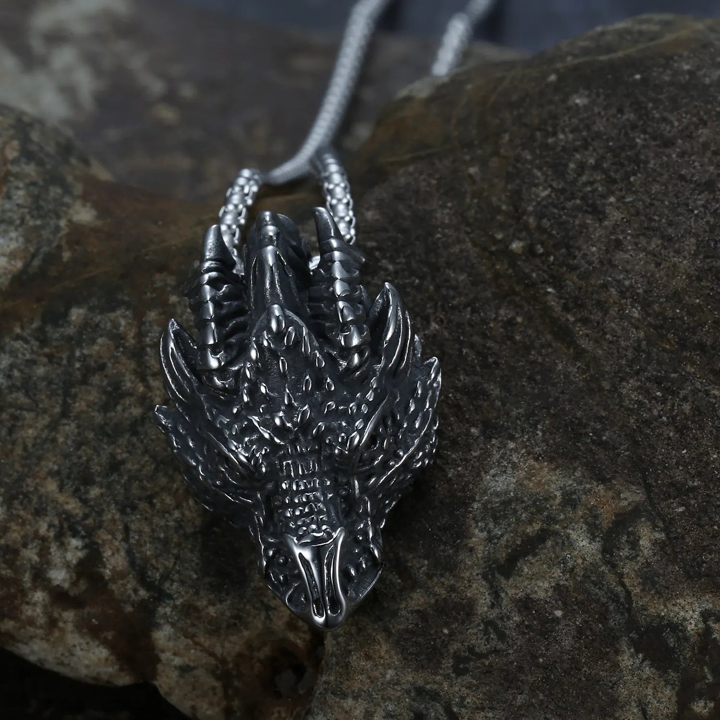 Silver Dragon Necklace