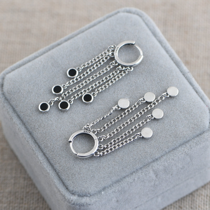 Long Chain Oil Dripping Earrings