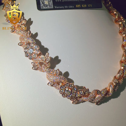 18mm Fine Jewelry D Color VVS Moissanite cuban link chain