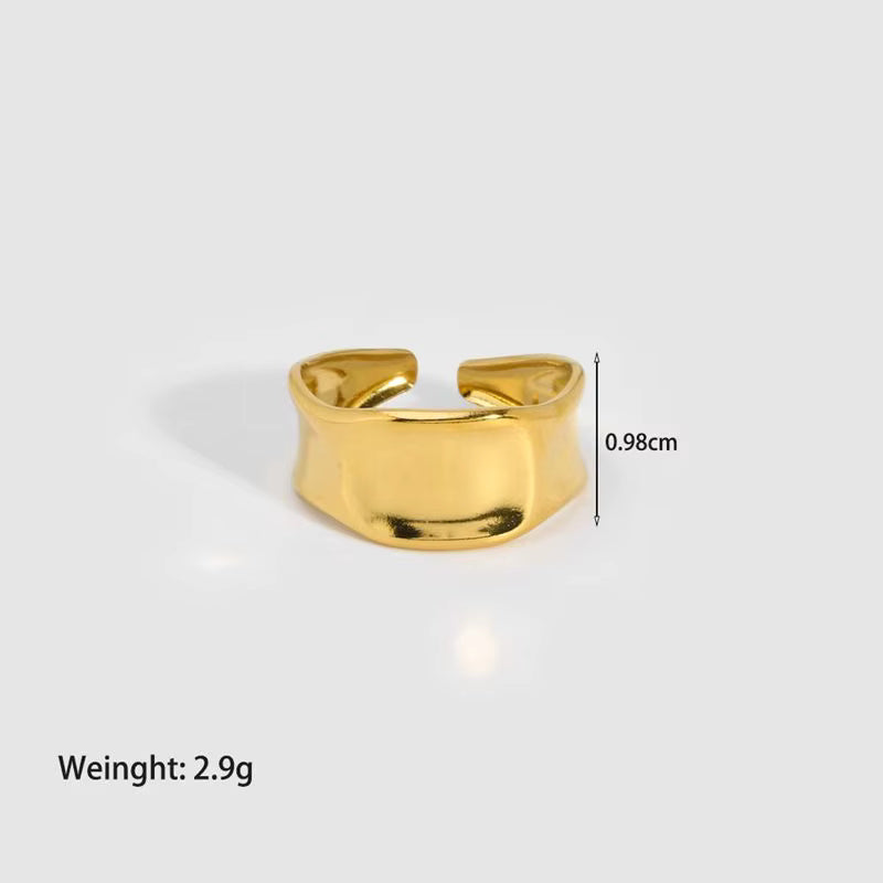 Open Heart Star Hollow Rings