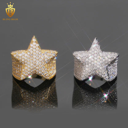 Star-design Cuban ring