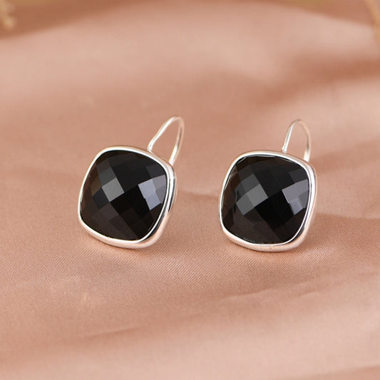 Black Agate Earrings