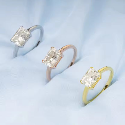 Radiant Moissanite Ring