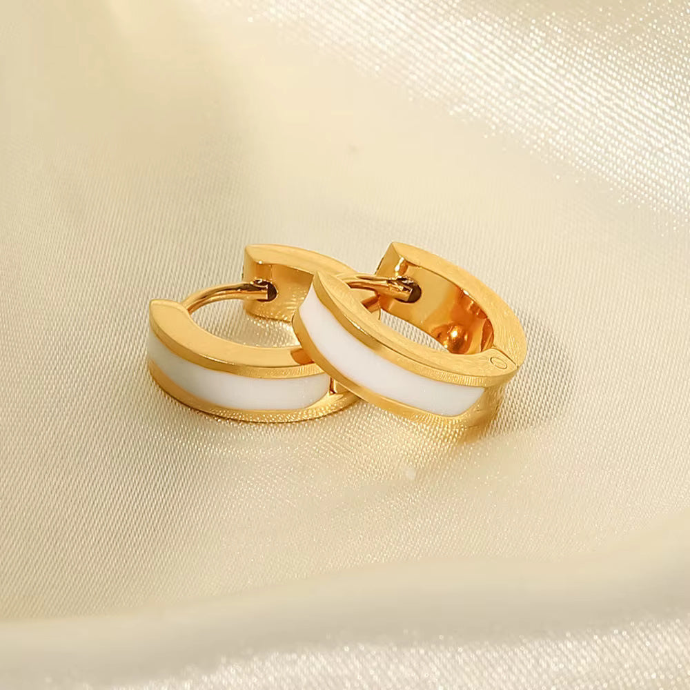 Geometry Hoop Huggie Earrings