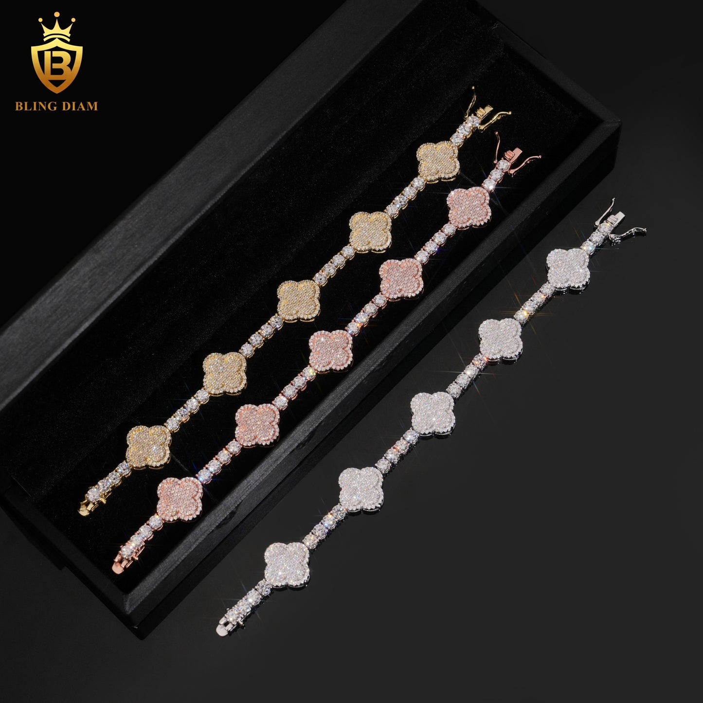 Clover Moissanite Tennis Bracelet