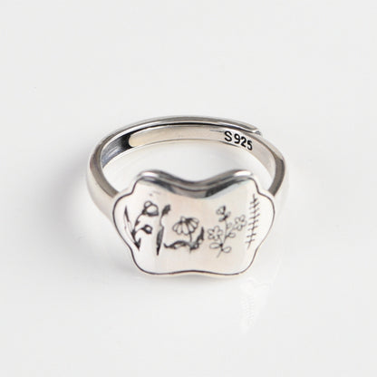 Flower Opening Adjustable Ring
