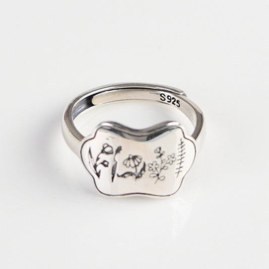 Flower Opening Adjustable Ring