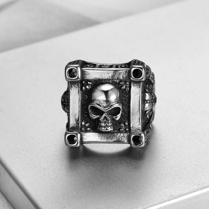 skull square ring