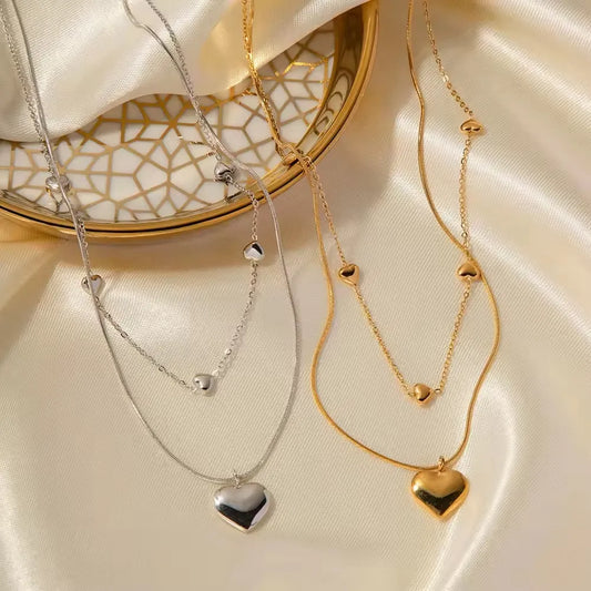 Layered Heart Necklace