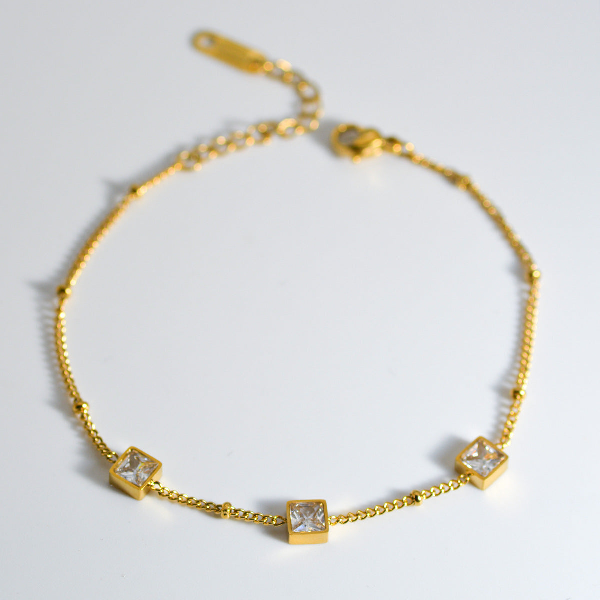 Square Colorful Zircon Bracelet