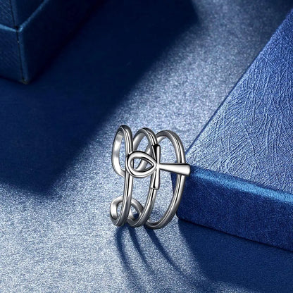 Title: Ankh Symbol Ring
