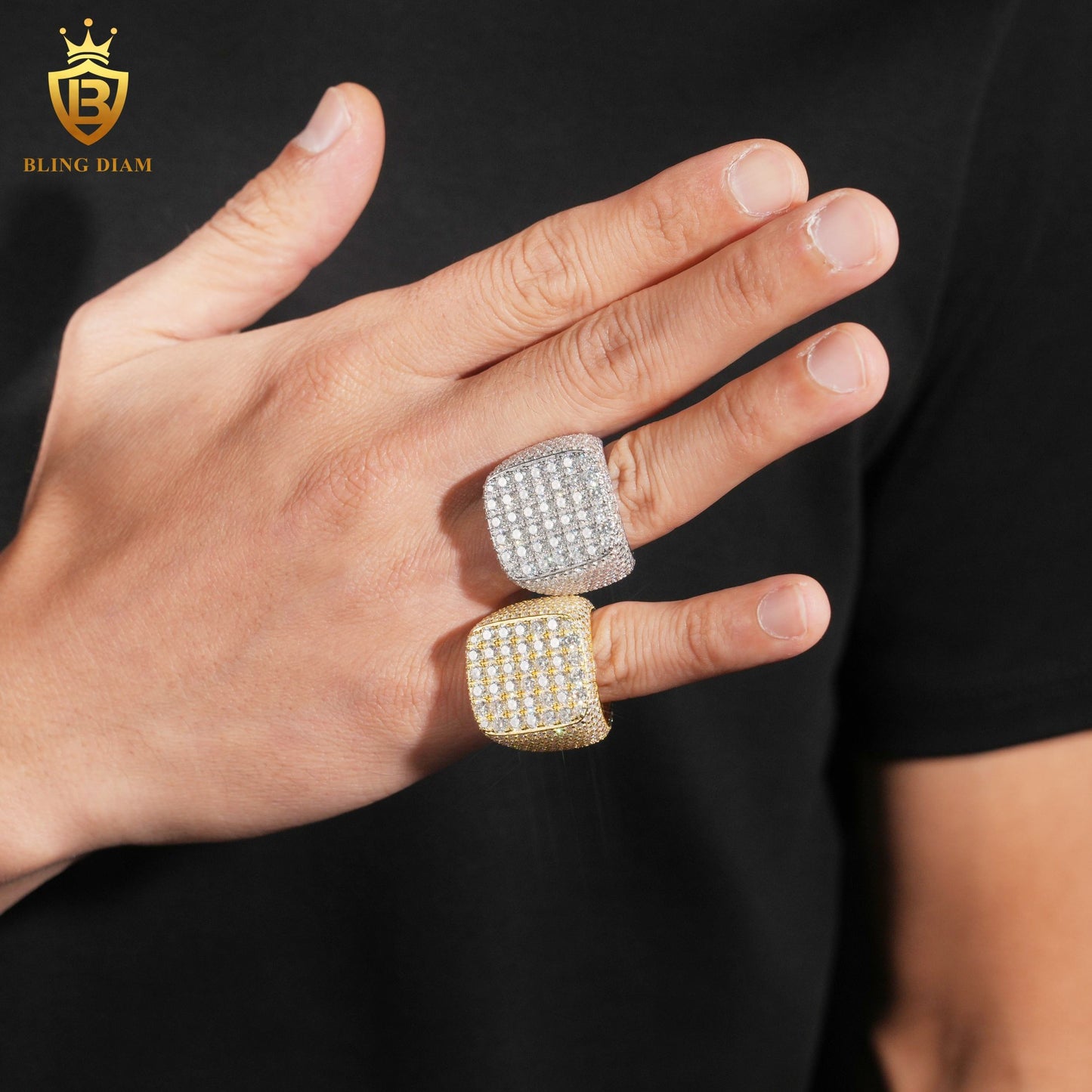 Iced-out ring