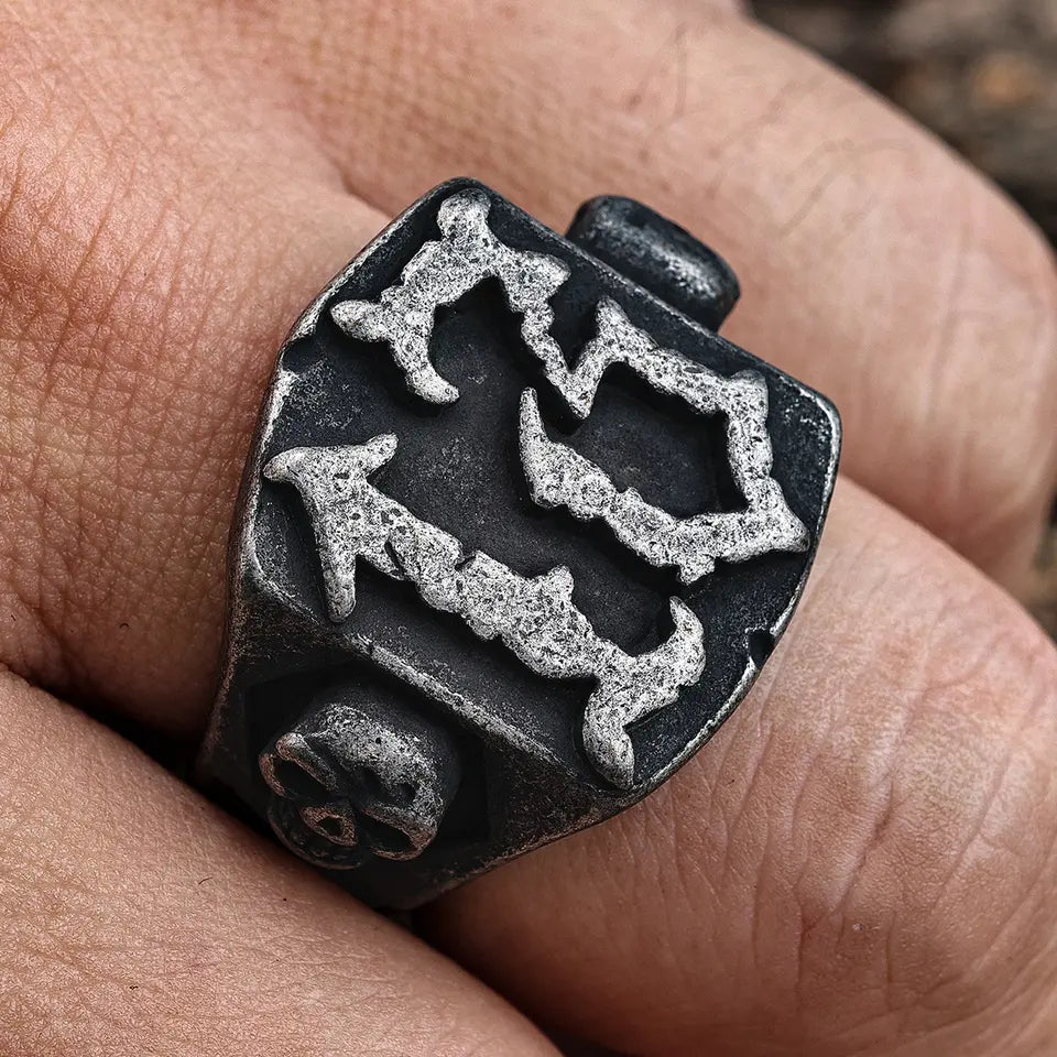 Skull Number 13 Ring