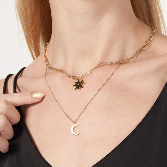 Moon And Star Necklace