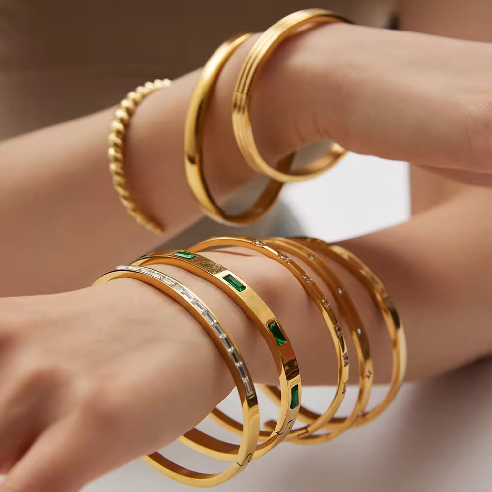 Zircon Bangle Bracelet