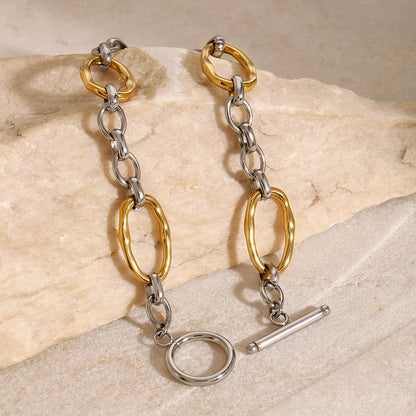 Chain Two Tone Bracelet