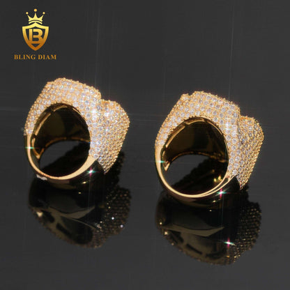 Iced-out cross ring