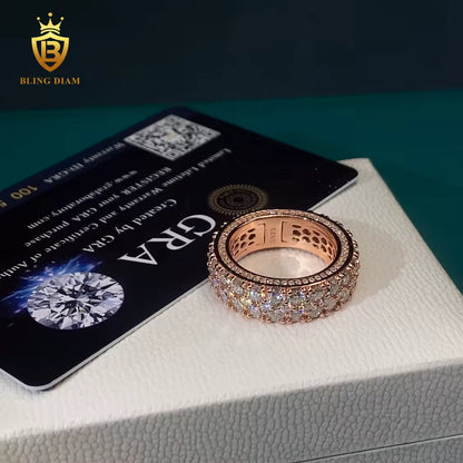Iced-out hip-hop ring