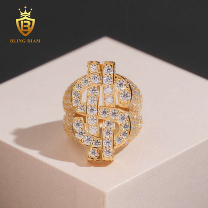 Iced-out hip-hop ring